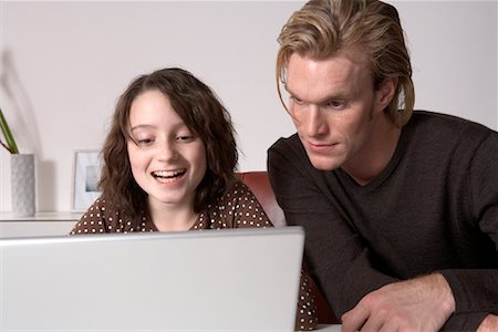 simsearch:400-05751173,k - Father and Daughter Using Laptop Computer Stock Photo - Rights-Managed, Code: 700-01198947