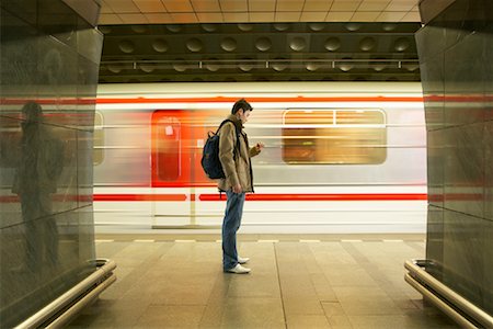 people waiting for subway - Man at Subway Station Stock Photo - Rights-Managed, Code: 700-01199226