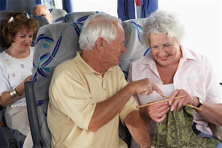 flirt senior woman - Seniors on Tour Bus Stock Photo - Rights-Managed, Code: 700-01199959
