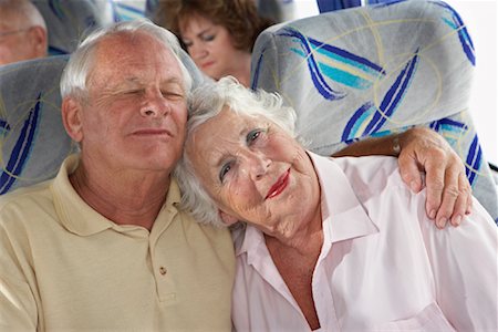 flirt senior woman - Seniors on Tour Bus Stock Photo - Rights-Managed, Code: 700-01199963