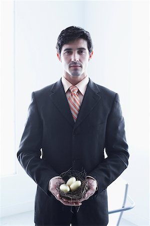 simsearch:700-01015007,k - Businessman with Nest Eggs Stock Photo - Rights-Managed, Code: 700-01224034