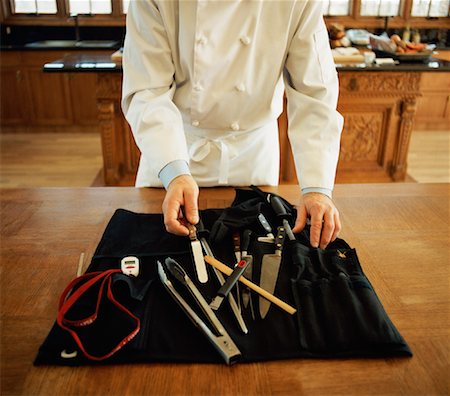 set (pair or group of things) - Chef with Utensils Foto de stock - Con derechos protegidos, Código: 700-01223372