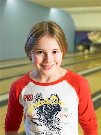 Girl at Bowling Alley Stock Photo - Rights-Managed, Code: 700-01223415