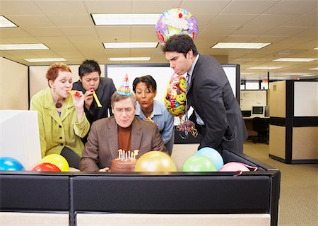 simsearch:700-01185080,k - Businesspeople Celebrating Birthday Stock Photo - Rights-Managed, Code: 700-01236499