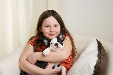 simsearch:700-01236595,k - Portrait of Girl with Dog Stock Photo - Rights-Managed, Code: 700-01236576
