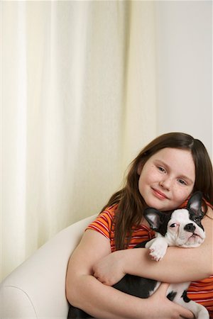 simsearch:700-01236595,k - Portrait of Girl with Dog Stock Photo - Rights-Managed, Code: 700-01236577