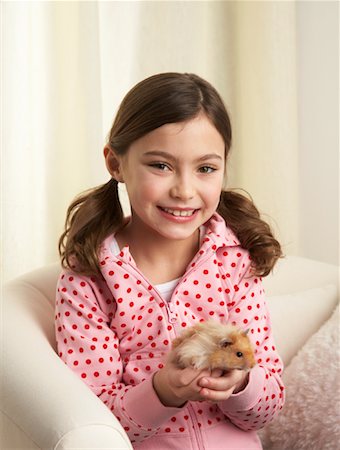 Portrait of Girl with Hamster Stock Photo - Rights-Managed, Code: 700-01236586