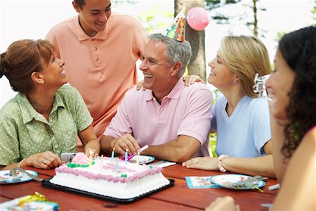 family dinner garden - Family Birthday Party Stock Photo - Rights-Managed, Code: 700-01236654
