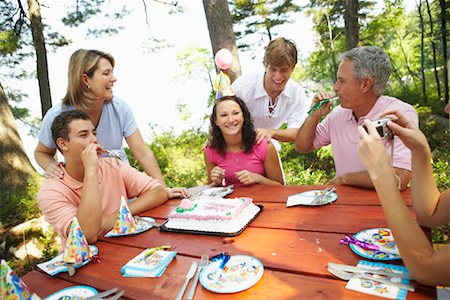 family dinner garden - Family Birthday Party Stock Photo - Rights-Managed, Code: 700-01236651
