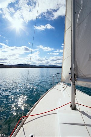 sparkling water (not drinking water) - Sailboat on Ghost Lake, Alberta, Canada Stock Photo - Rights-Managed, Code: 700-01248043