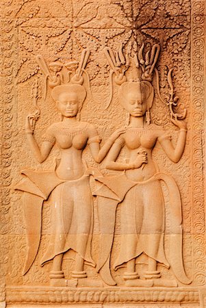 Stone Carvings, Angkor Wat, Siem Reap, Cambodia Stock Photo - Rights-Managed, Code: 700-01248511