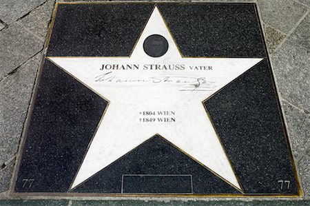 Johann Strauss Star, Stephansplatz, Vienna, Austria Stock Photo - Rights-Managed, Code: 700-01249144