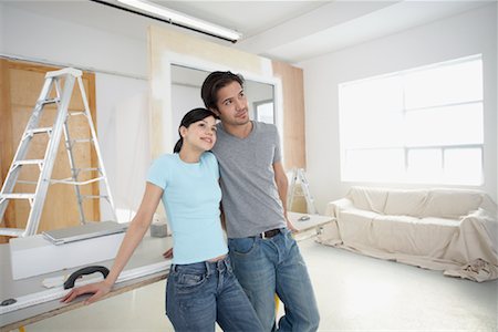 Couple Renovating Home Stock Photo - Rights-Managed, Code: 700-01249213