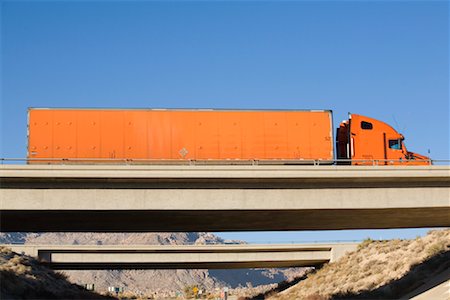Transport Truck on Bridge, California, USA Stock Photo - Rights-Managed, Code: 700-01260013