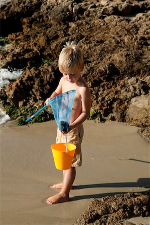 photos of little boy fishing - Boy With Fishing Net Stock Photo - Rights-Managed, Code: 700-01260404