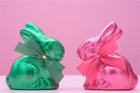 simsearch:700-01173313,k - Two Chocolate Easter Bunnies Stock Photo - Rights-Managed, Code: 700-01260461