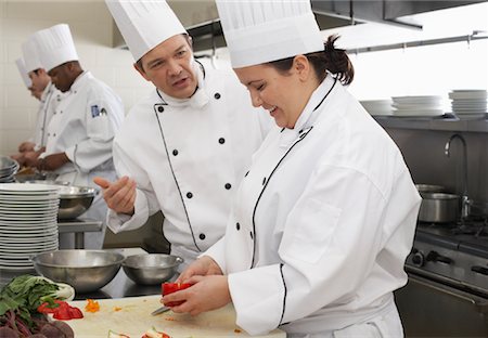 simsearch:700-02289664,k - Chefs in Kitchen Stock Photo - Rights-Managed, Code: 700-01275187