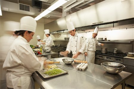 simsearch:700-02289664,k - Chefs in Kitchen Stock Photo - Rights-Managed, Code: 700-01275216