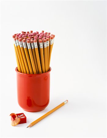 Pencils in Pencil Holder Stock Photo - Rights-Managed, Code: 700-01275943