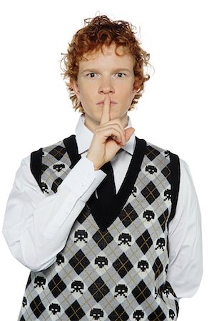 shhh - Man Making Shushing Gesture Stock Photo - Rights-Managed, Code: 700-01295632