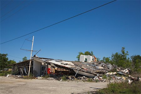 Building Damaged by Hurricane Katrina, Port Sulphur, Louisiana, USA Stock Photo - Rights-Managed, Code: 700-01344512