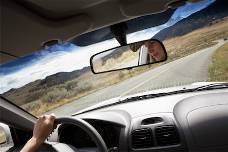 simsearch:700-01172393,k - Woman Driving on Desert Road Stock Photo - Rights-Managed, Code: 700-01344606