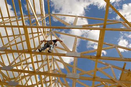 simsearch:700-02071118,k - Construction Worker Building House Stock Photo - Rights-Managed, Code: 700-01344760
