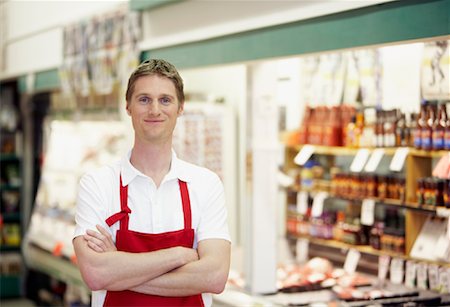 Portrait of Grocery Clerk Stock Photo - Rights-Managed, Code: 700-01345670