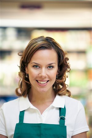 photo of grocery clerk - Portrait de commis d'épicerie Photographie de stock - Rights-Managed, Code: 700-01345672