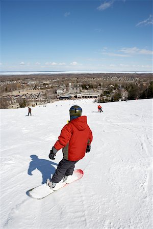 Child Snowboarding, Collingwood, Ontario, Canada Stock Photo - Rights-Managed, Code: 700-01378632