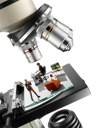 proportional - Miniature People on Microscope Stock Photo - Rights-Managed, Code: 700-01429067