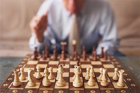 simsearch:700-00075674,k - Businessman Playing Chess Stock Photo - Rights-Managed, Code: 700-01429095