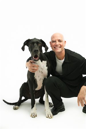 Portrait of Man and Dog Stock Photo - Rights-Managed, Code: 700-01429199