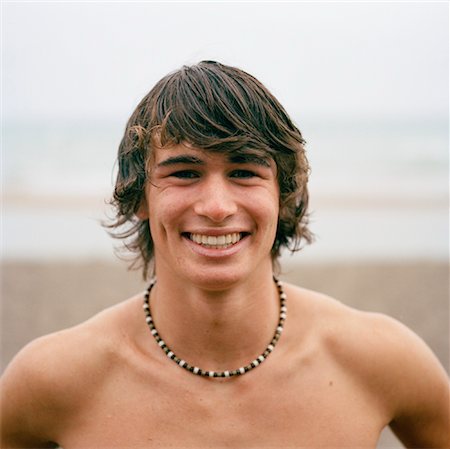 Portrait of Young Man on Beach Stock Photo - Rights-Managed, Code: 700-01459124
