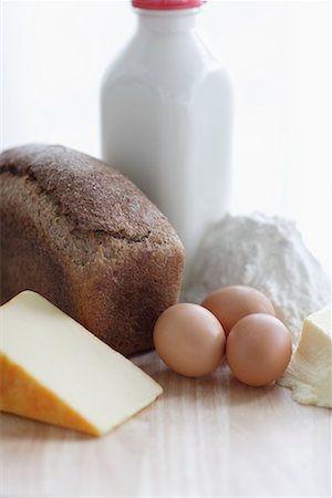 dairy eggs milk cheese - Close-up of Food Stock Photo - Rights-Managed, Code: 700-01464605