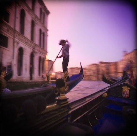 professions icons - Gondolier at Dusk, Venice, Italy Stock Photo - Rights-Managed, Code: 700-01464619