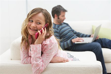 Father and Daughter on Sofa Stock Photo - Rights-Managed, Code: 700-01463782