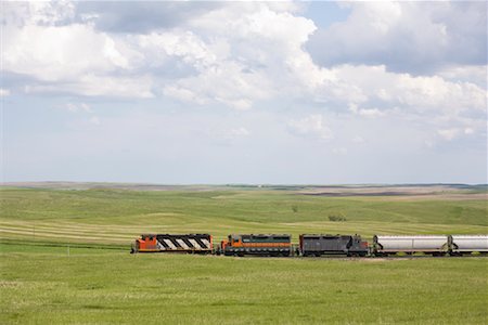 rolling hills train - Freight Train in Countryside, North Dakota, USA Stock Photo - Rights-Managed, Code: 700-01519638