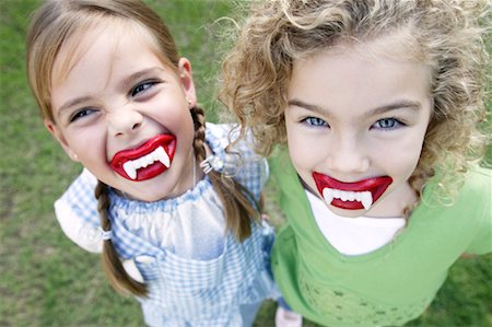 Girls with Wax lips and Fangs Stock Photo - Rights-Managed, Code: 700-01519704