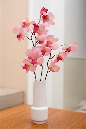 silk flower house vase - Silk Flowers in Vase Stock Photo - Rights-Managed, Code: 700-01538773