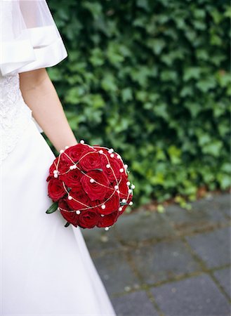 simsearch:700-00078450,k - Bride Holding Bouquet Stock Photo - Rights-Managed, Code: 700-01539042