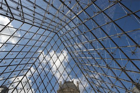 pyramid glass ceilings - Interior of the Pyramid at The Louvre, Paris, France Stock Photo - Rights-Managed, Code: 700-01541061