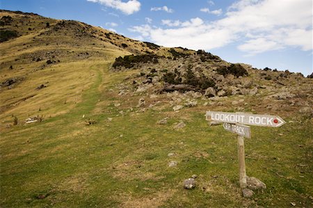 simsearch:600-03696739,k - Sign, Banks Peninsula Track, New Zealand Stock Photo - Rights-Managed, Code: 700-01579505