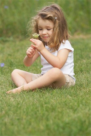 Girl Sitting on Grass Stock Photo - Rights-Managed, Code: 700-01571835