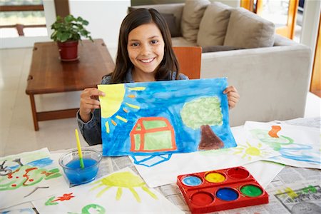 simsearch:700-03456784,k - Girl Displaying Painting Stock Photo - Rights-Managed, Code: 700-01572092