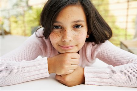 freckled girl - Portrait of Girl Stock Photo - Rights-Managed, Code: 700-01572121