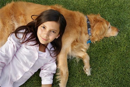 Portrait of Girl with Dog Stock Photo - Rights-Managed, Code: 700-01585868