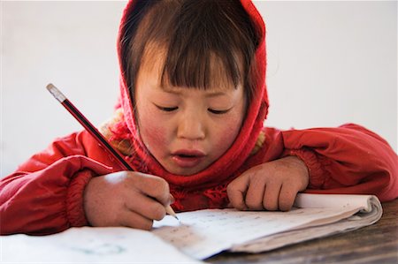 qinling mountains - Child in School, Qinling Mountains, Shaanxi Province, China Stock Photo - Rights-Managed, Code: 700-01585973