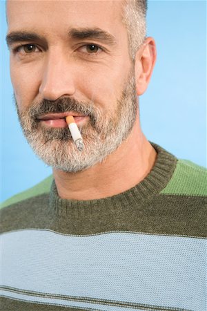 smoker (male) - Man Smoking Cigarette Stock Photo - Rights-Managed, Code: 700-01586219
