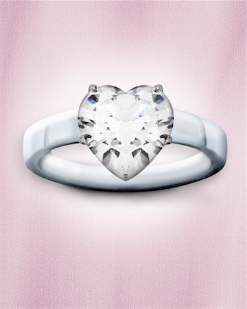 fashion ring - Heart Shaped Diamond Ring Stock Photo - Rights-Managed, Code: 700-01586794